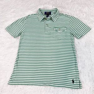 Polo Ralph Lauren short sleeve striped pullover polo shirt pocket front